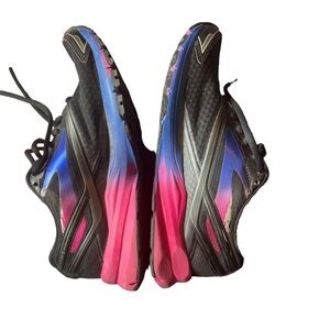 Brooks launch 4 DNA size 6 1/2. Black, blue& pink